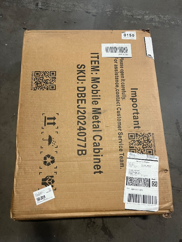 Photo 1 of 3 Drawer File Cabinet with Lock,Under Desk Rolling Small Filing Cabinet for Home Office Storage,Mobile Steel Cabinets with Wheels,Fully Assembled,Black
