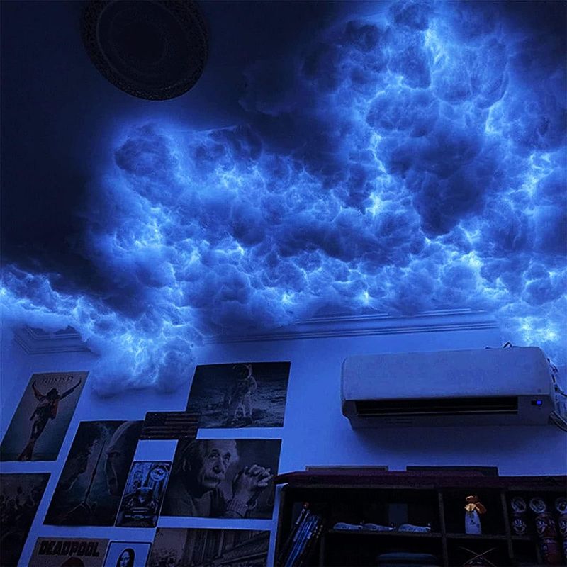 Photo 1 of LED Cloud Lights, Ceiling Cloud Light for Gaming Room, 3D Thundercloud RGB Clouds Light, RGB Atmosphere Night Light, for Gaming Room Party Bedroom,6.6ft/2m
