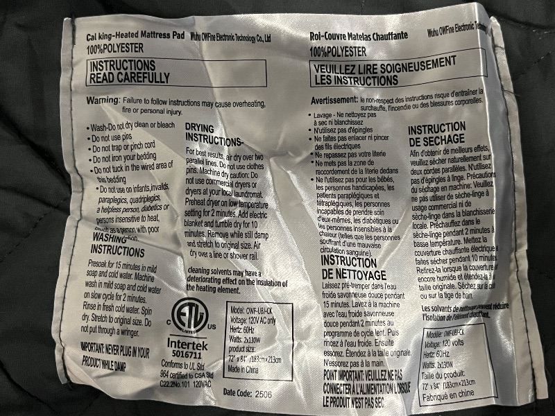 Photo 1 of Cali King Mattress Pad , Grey