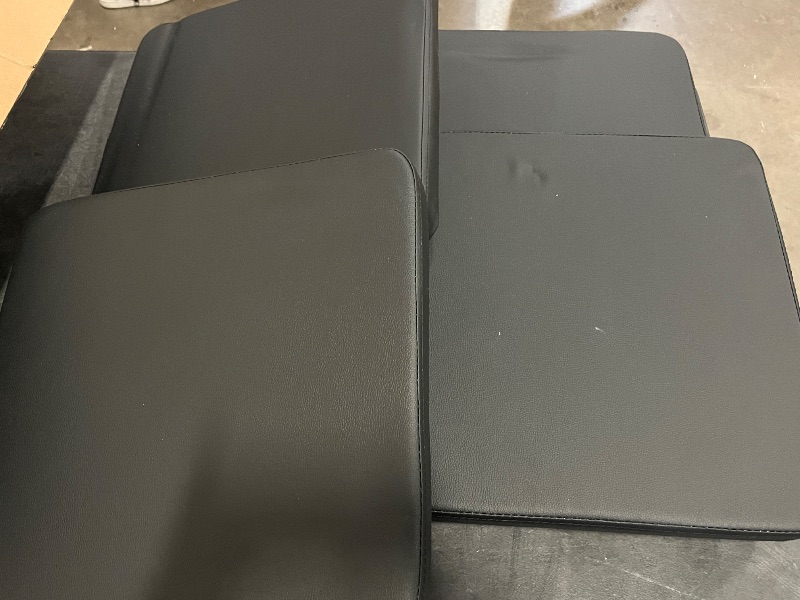 Photo 1 of Dining Chairs Set for 4, PU Leather Chairs for Small Space, Apartment, Black