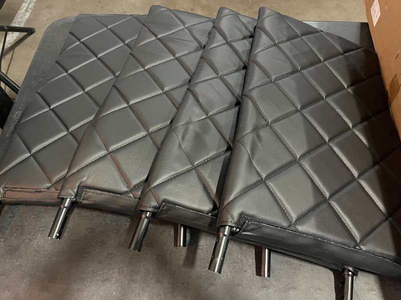 Photo 1 of Dining Chairs Set for 4, PU Leather Chairs for Small Space, Apartment, Black