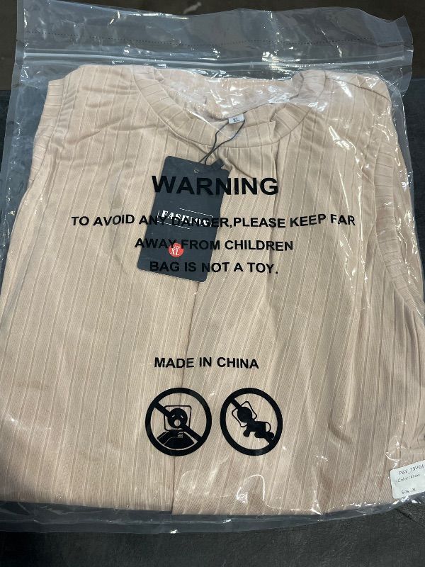 Photo 1 of (XL) Two Pieces Outfits Sleeveless Top Knit Sets Trendy Lounge Long Pajamas Set
