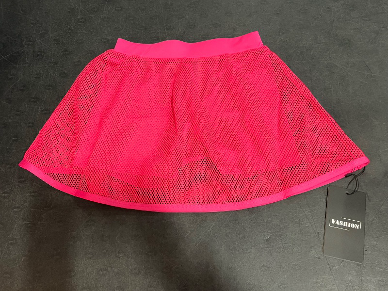 Photo 1 of (S) Girls Flowy Shorts with Pockets Athletic Running Skirt High Waist Rose Red- Target
