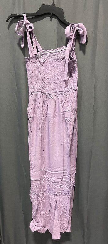 Photo 1 of (S) Women's 2026 Summer Boho Spaghetti Strap Square Neck Solid Color Ruffle A Line Beach Long Maxi Dress
