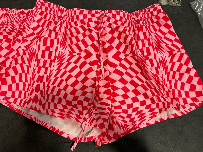 Photo 1 of (2XL) Women's 2 Piece sets Button Down Shirt Long Sleeve Short Drawstring Outfits Pink Print-Target
