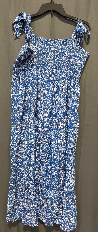 View 2 of (2XL) Tobrief Women's Boho Dress Summer Spaghetti Strap Square Neck Flowy Ruffle Beach Long Maxi Dress
