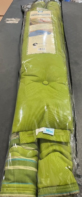 Photo 1 of Reversible 2-Person Quilted Hammock w/ Spreader Bars, Pillow & Hanging Hardware | 55-in. Wide | 420 Lb. Capacity
