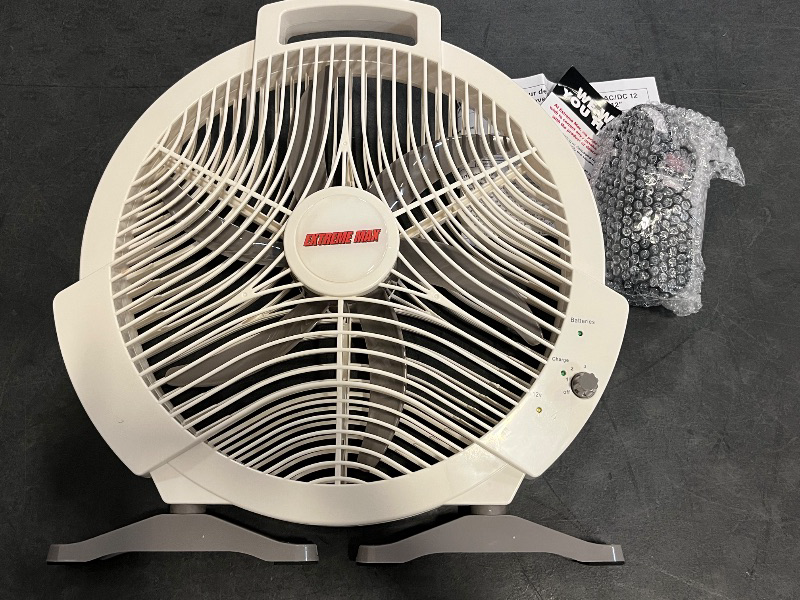 Photo 1 of Extreme Max 12" Battery Operated Rechargeable Box Fans