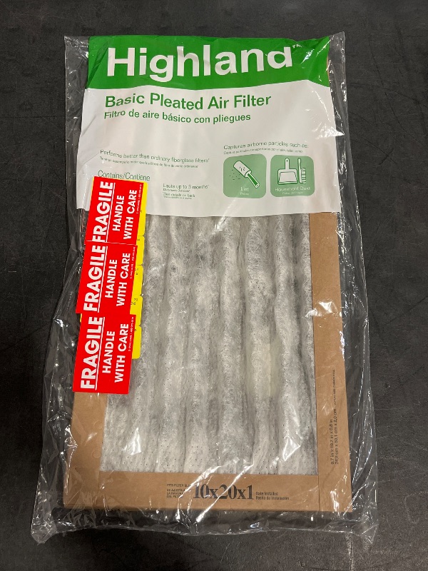Photo 1 of 3M PHDW00DC-6 Highland Basic Pleated Allergen Air Filter , 10X20X1