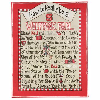 Photo 1 of " How to be a Wolfpack Fan' Canvas Poster 