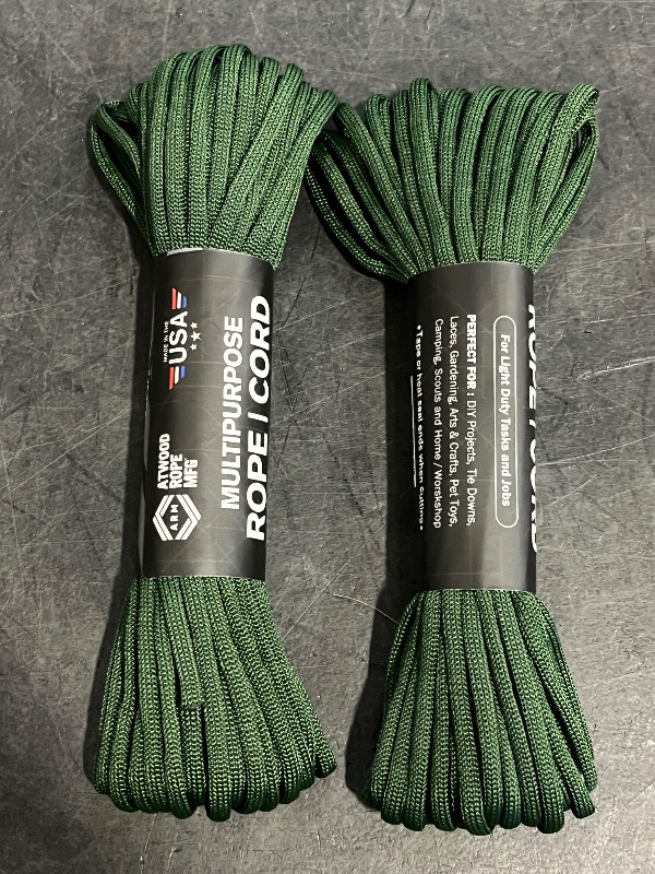 Photo 1 of Atwood Rope Multipurpose 100 Feet Core Nylon Parachute Cord Outside Survival Gear Made in USA | Lanyards, Bracelets, Handle Wraps, Keychain