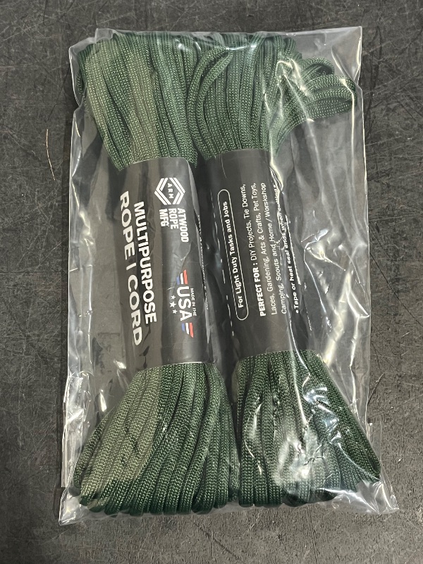 Photo 1 of Atwood Rope Multipurpose 100 Feet Core Nylon Parachute Cord Outside Survival Gear Made in USA | Lanyards, Bracelets, Handle Wraps, Keychain