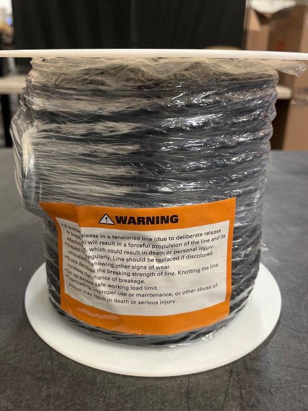 Photo 1 of BoatTector Solid Braid MFP Anchor Line with Snap Hook - 1/2 in. X 100 Ft., Black
