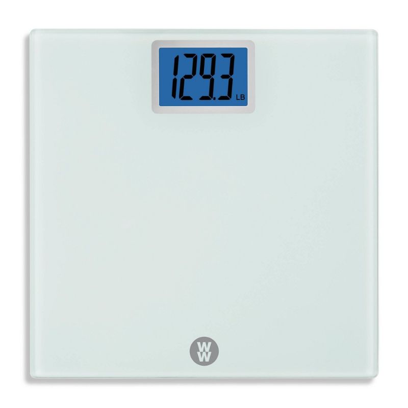 Photo 1 of Conair WW Digital Glass Scale with Jumbo 2" Backlit Display, 11-13/16" X 11-13/16", White
