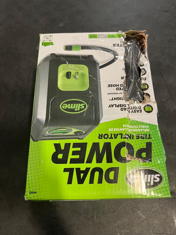 Photo 1 of Slime Dual Power Tire Inflator (120V/12V)