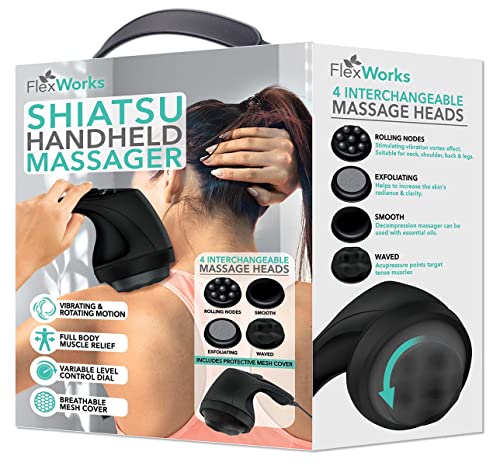 Photo 1 of Handheld Shiatsu Massager with Variable Speed Settings for Back & Neck
