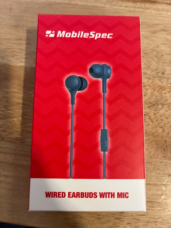 Photo 1 of MobileSpec Wire Earbuds with Mic , Blue