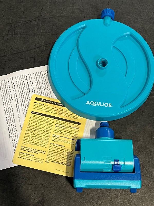 Photo 1 of Aqua Joe Mini Gear-Driven Oscillating Sprinkler on Sled Base Customizable Coverage 4 250 Sq. Ft. Max Coverage
