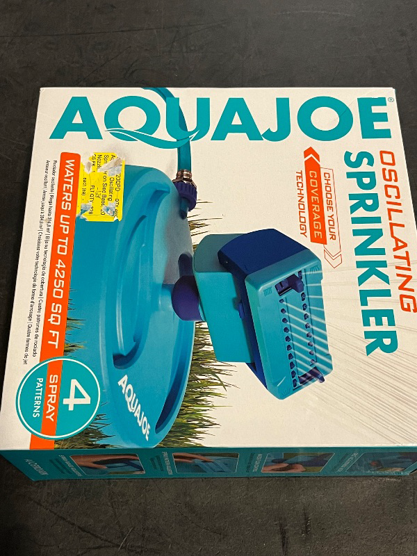 Photo 1 of Aqua Joe Mini Gear-Driven Oscillating Sprinkler on Sled Base Customizable Coverage 4 250 Sq. Ft. Max Coverage

