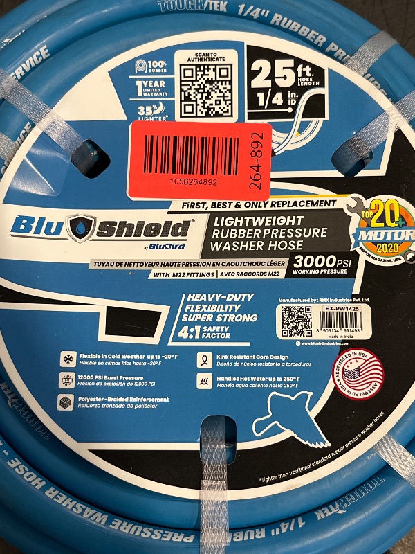 Photo 1 of 25ft  BluShield Pressure Washer Hose 1/4" Diameter