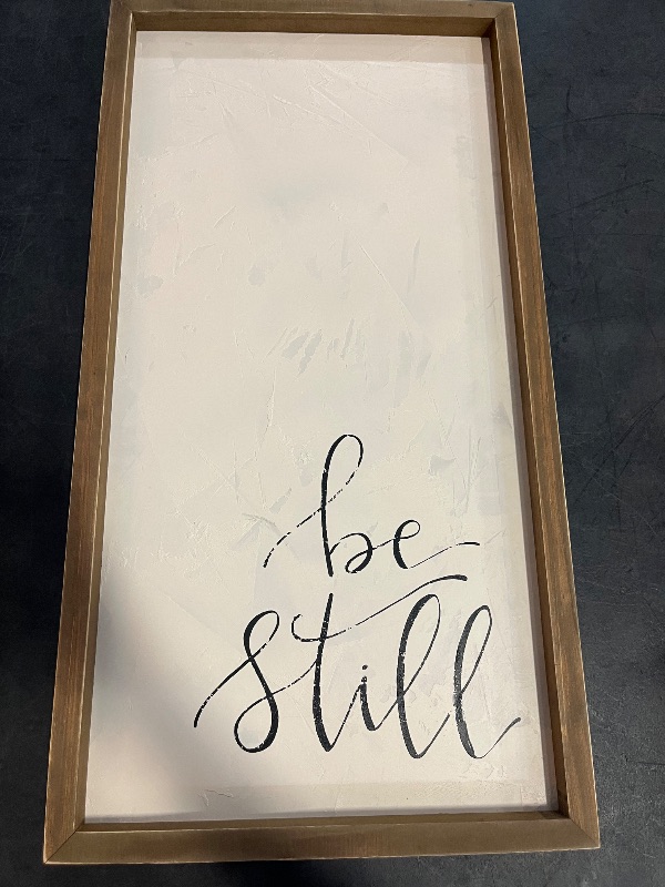 Photo 1 of 25.5" X 13.5"  "Stay Still" Picture with Wood Frame 