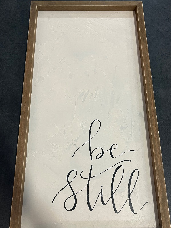 Photo 1 of 25.5" X 13.5"  "Stay Still" Picture with Wood Frame 