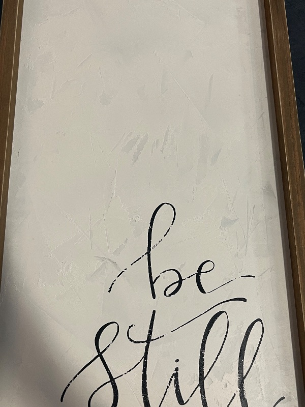 Photo 1 of 25.5" X 13.5"  "Stay Still" Picture with Wood Frame 