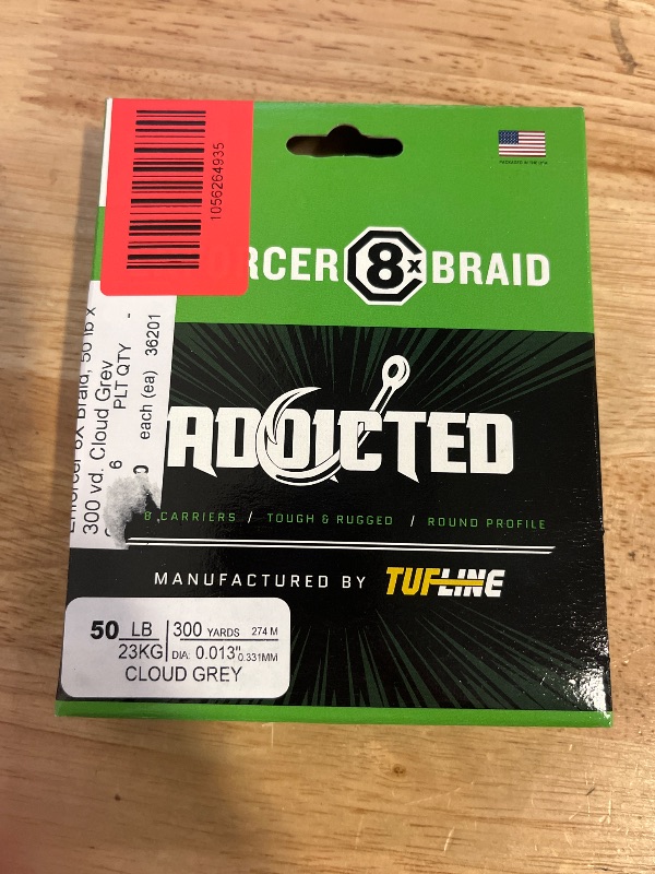 Photo 1 of ADX Enforcer 8x Braided Line , Cloud Grey , 50lbs, 300 Yards 