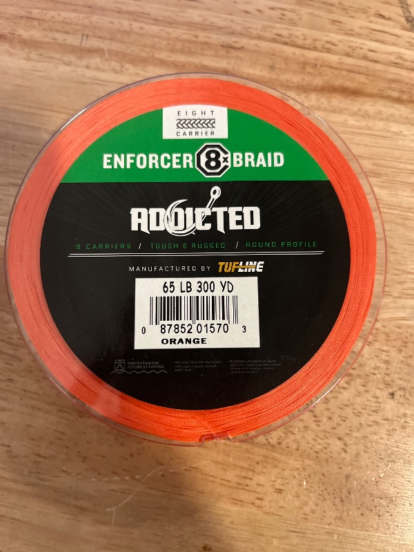 Photo 1 of ADX Enforcer 8x Braided Line , Orange, 65lbs, 300 Yards
