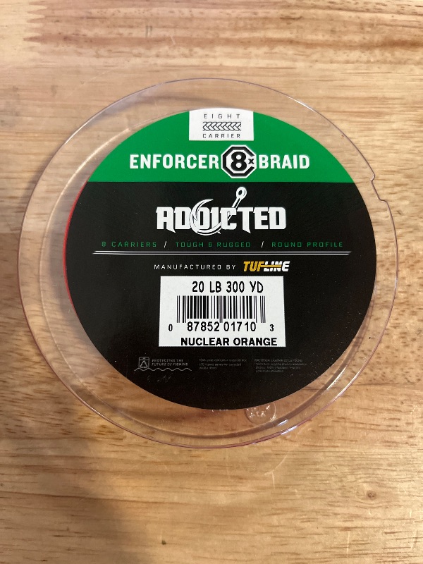 Photo 1 of ADX Enforcer 8x Braided Line, Nuclear Orange , 20Lbs , 300Yds 