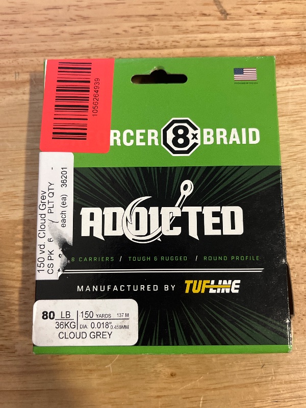 Photo 1 of ADX Enforcer 8x Braided Line, Cloud Grey , 80Lbs 150 Yrds
