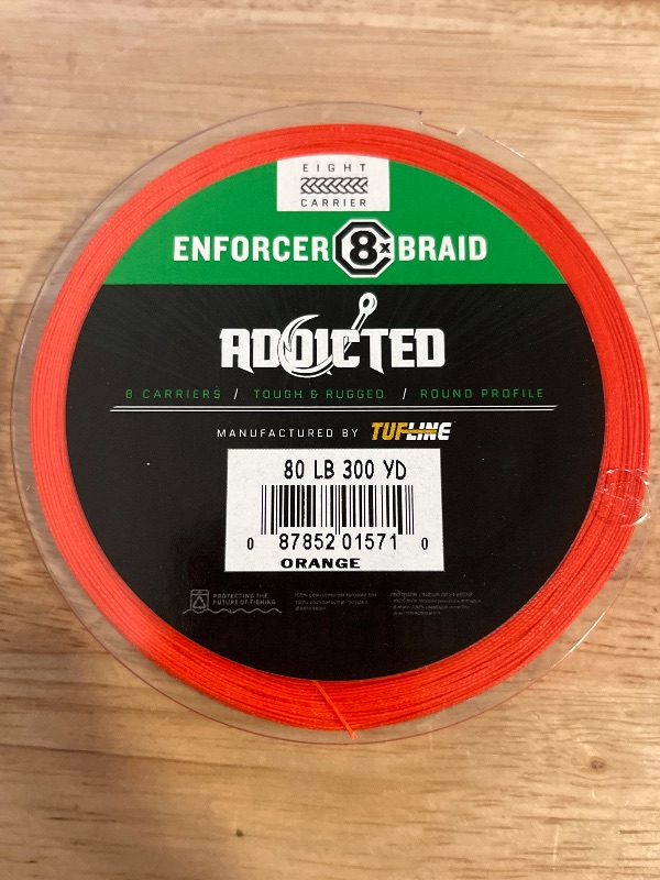 Photo 1 of ADX Enforcer 8x Braided Line , Orange , 80Lbs , 300 Yards
