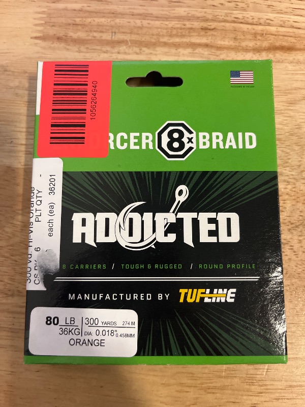 Photo 1 of ADX Enforcer 8x Braided Line , Orange , 80Lbs , 300 Yards
