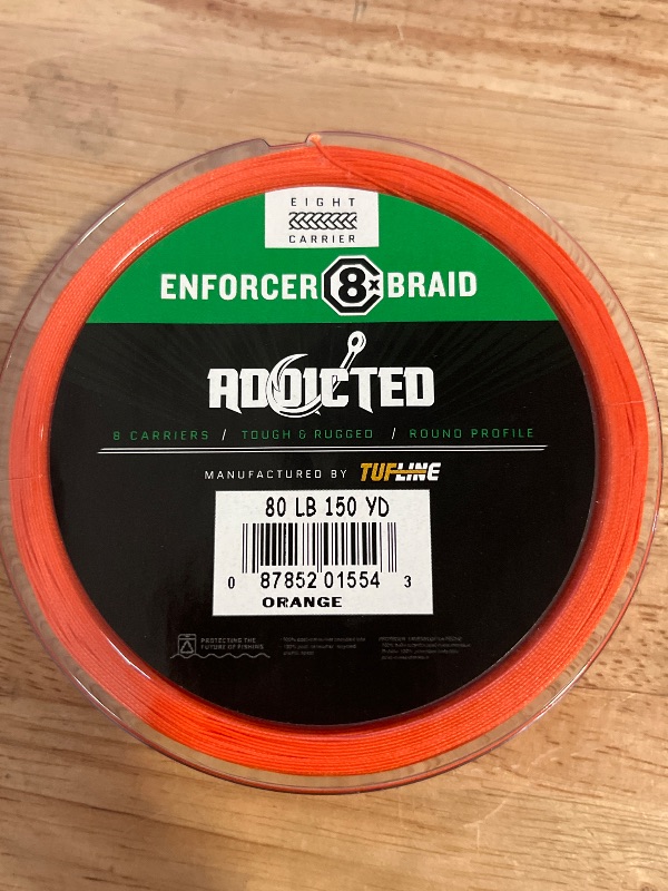 Photo 1 of ADX Enforcer 8x Braided Line, Orange, 80 Lbs , 150 Yards 

