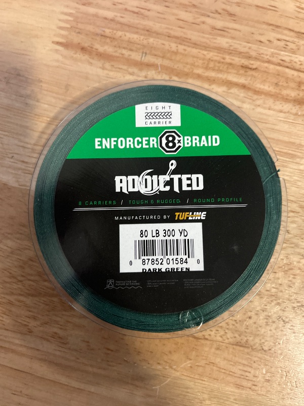 Photo 1 of ADX Enforcer 8x Braided Line , Dark Green , 80 Lbs , 300 Yards
