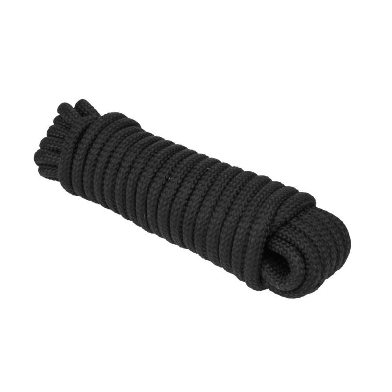 Photo 1 of 16-Strand Diamond Braid Utility Rope - 3/8 in. X 100 Ft., Black
