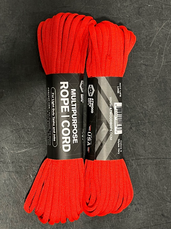 Photo 1 of Atwood Rope Multipurpose 100 Feet Core Nylon Parachute Cord Outside Survival Gear Made in USA | Lanyards, Bracelets, Handle Wraps, Keychain