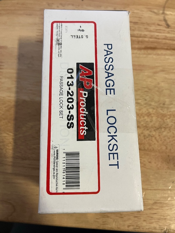 Photo 1 of AP PRODUCTS 013-203-SS Entry Door Handle; Knob Style Handle for RV Interior Passage Door; Used as Either 3/8 Inch or 2-3/4 Inch Backset; Silver; Stain
