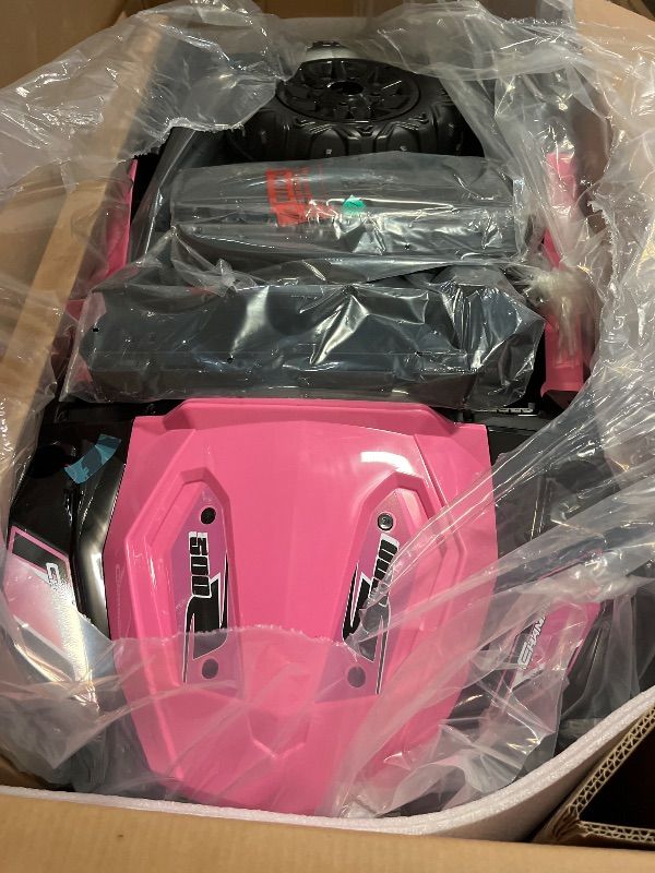 Photo 1 of 24V Ride on Toys 4WD Ride on Cars with Remote Control, 1 Seater Electric Car for Kids, Power Car Wheels, UTV w/ 4 Motors, Music, Lights, 3 Speeds, Pink
