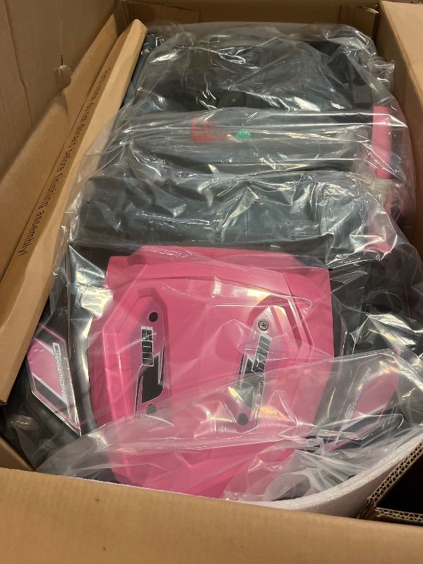 Photo 1 of 24V Ride on Toys 4WD Ride on Cars with Remote Control, 1 Seater Electric Car for Kids, Power Car Wheels, UTV w/ 4 Motors, Music, Lights, 3 Speeds, Pink
