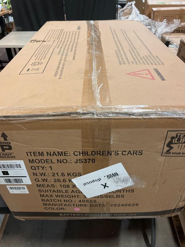 Photo 1 of 24V Ride on Toys 4WD Ride on Cars with Remote Control, 1 Seater Electric Car for Kids, Power Car Wheels, UTV w/ 4 Motors, Music, Lights, 3 Speeds, Pink
