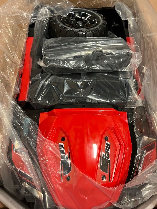 Photo 1 of 24V Ride on Toys 4WD Ride on Cars with Remote Control, 1 Seater Electric Car for Kids, Power Car Wheels, UTV w/ 4 Motors, Music, Lights, 3 Speeds, Red
