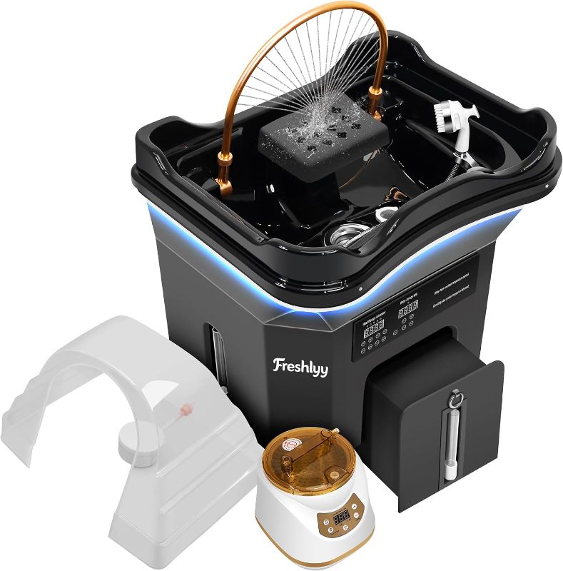 Photo 1 of Head Spa Equipment - 2000W Heating Tank, 60L Large Water Tank, Fumigation Function, 800W Circulation Heating & Dual Control Panels for SPA/Beauty Salon/Massage Parlor