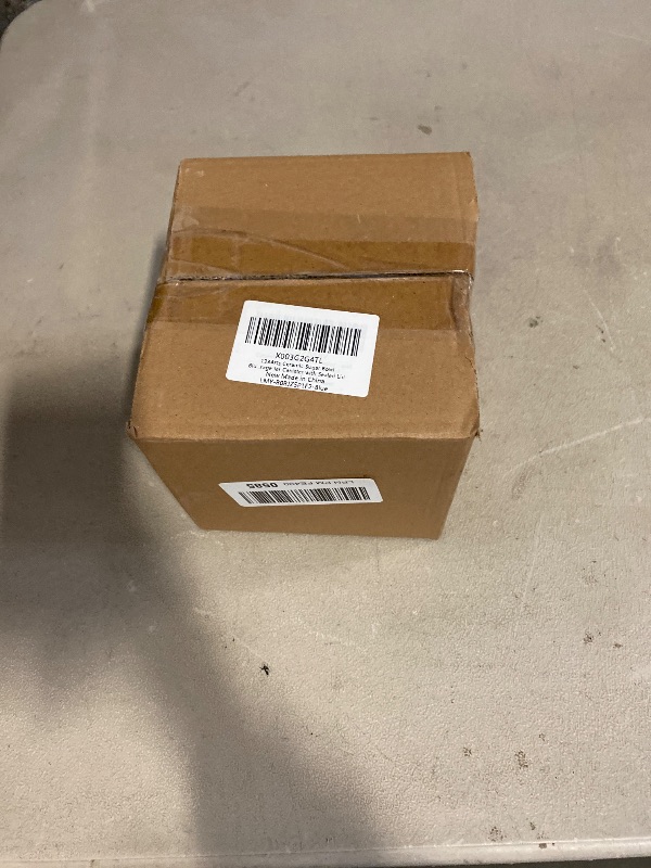 Photo 1 of 123Arts Ceramic Sugar Bowl Blue and White Coffee Food Storage Jar Canister with Sealed Lid