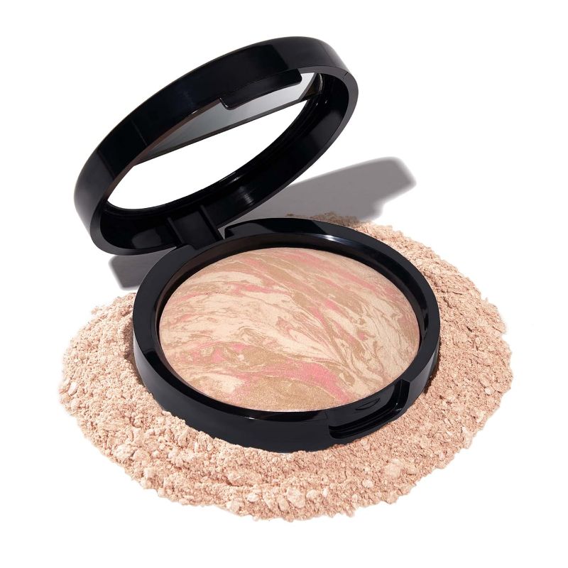 View 1 of LAURA GELLER NEW YORK Award-Winning Baked Balance-n-Brighten Color Correcting Powder Foundation - Porcelain - Buildable Light to Medium Coverage - Demi-Matte Natural Finish