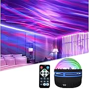 Photo 1 of 2 in 1 Northern Lights and Ocean Wave Projector with 14 Effects of Galaxy Light for Game Rooms, Parties, Light Projector for Bedroom, Compatible with Lava Lamps and Night Light Decorative Effects