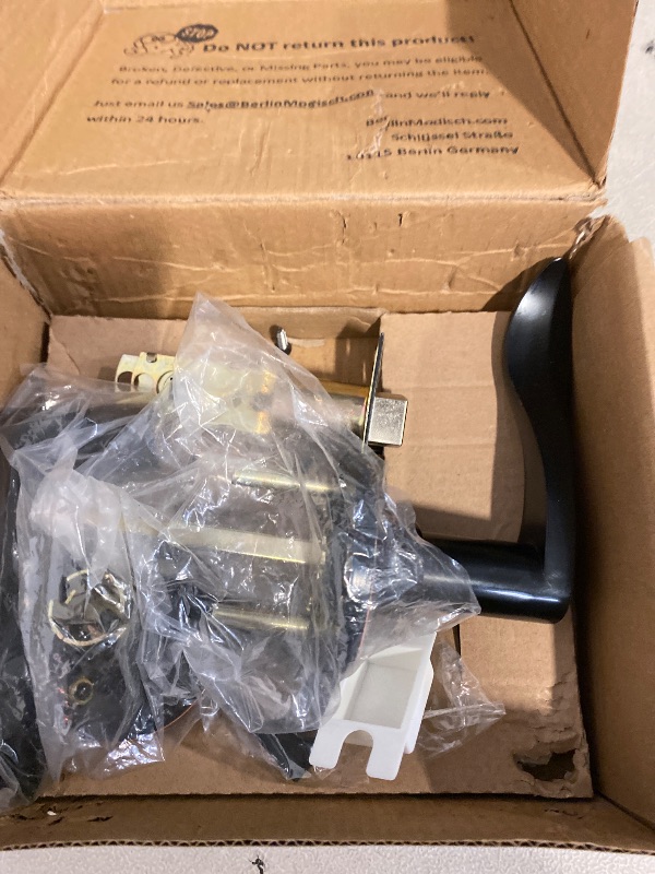 Photo 1 of Berlin Modisch Privacy Lever Door Handle [Thumb Turn Lock on The Inside] for Bedroom or Bathroom with a Oil Rubbed Bronze Finish, Reversible for Right & Left Side, Classic Series