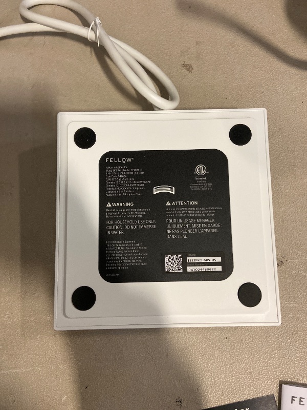 Photo 1 of Fellow Stagg EKG Pro Electric Gooseneck Kettle - Pour-Over Coffee and Tea, Quick Heating, Precise Temperature Control, Scheduling, Built-in Brew Timer, Matte White, 0.9 Liter
