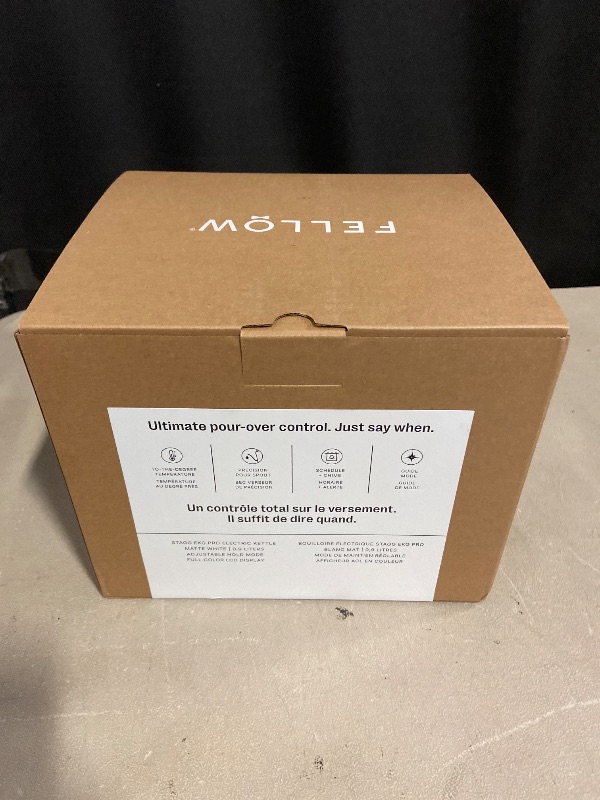 Photo 1 of Fellow Stagg EKG Pro Electric Gooseneck Kettle - Pour-Over Coffee and Tea, Quick Heating, Precise Temperature Control, Scheduling, Built-in Brew Timer, Matte White, 0.9 Liter
