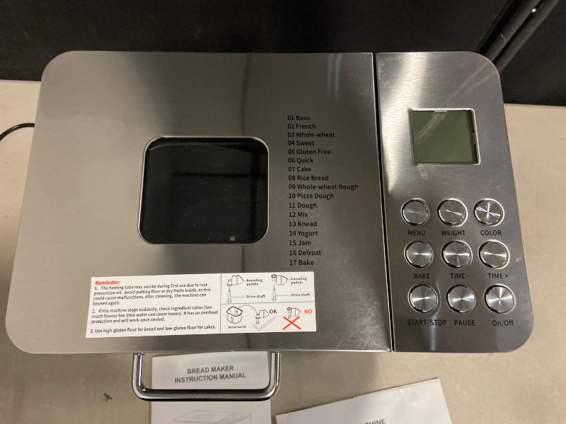 Photo 1 of 2LB Bread Maker Machine, OSIPOTO 17 in 1 Automatic Stainless Steel Bread Machine, Non-stick, Beginner-Friendly Controls, 15 Hour Timer, Easy to Clean Low Noise, High Success Rate for Homemade Bread
